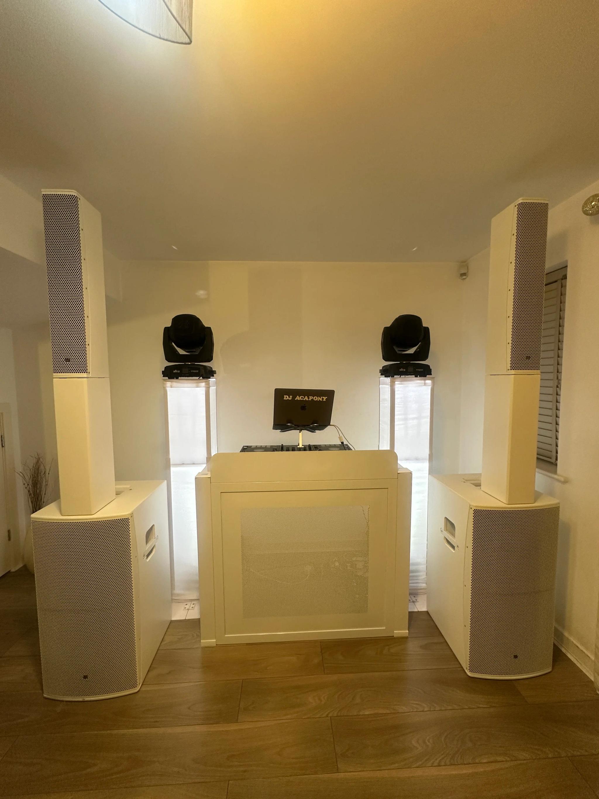 White DJ setup